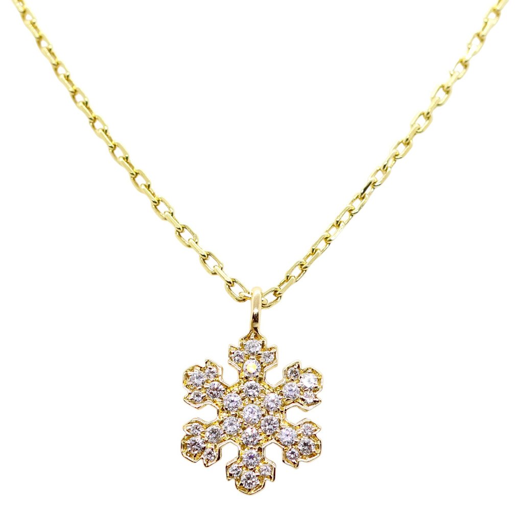 Bvlgari - Collier avec pendentif - Snowflake - 18 carats Or jaune - diamant #3.2