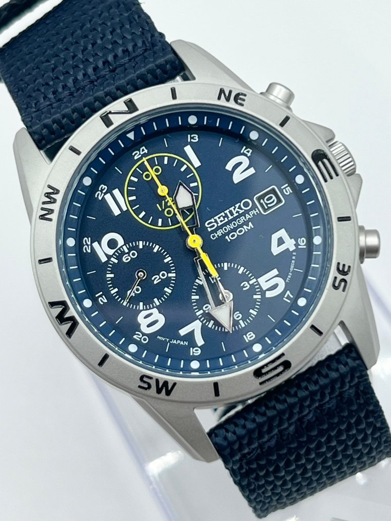 Seiko - Blue Chronograph - Ingen mindstepris - SND379P2 - Mænd - 2020+  #3.2