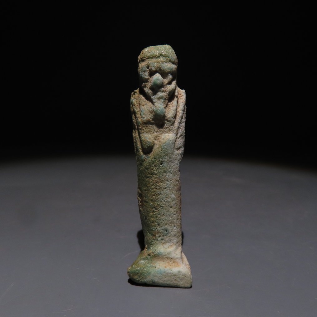 Ancient Egyptian Faience Ushebti. New Kingdom 1550-1070 BC. 5.7 cm height. #1.0