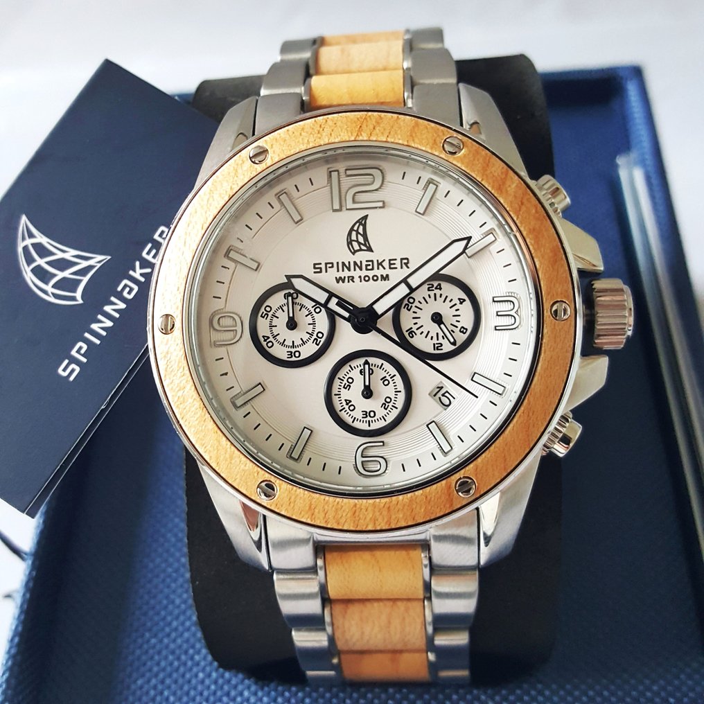 Spinnaker - Wood Edition - Seiko Chronograph - Rare - New - No reserve price - Men - 2025 #2.1