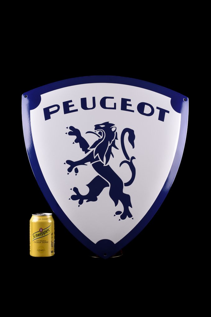 Sign - Peugeot - XL Peugeot vintage enamel logo; 500mm; enamel sign, endures time - 2024 #1.0