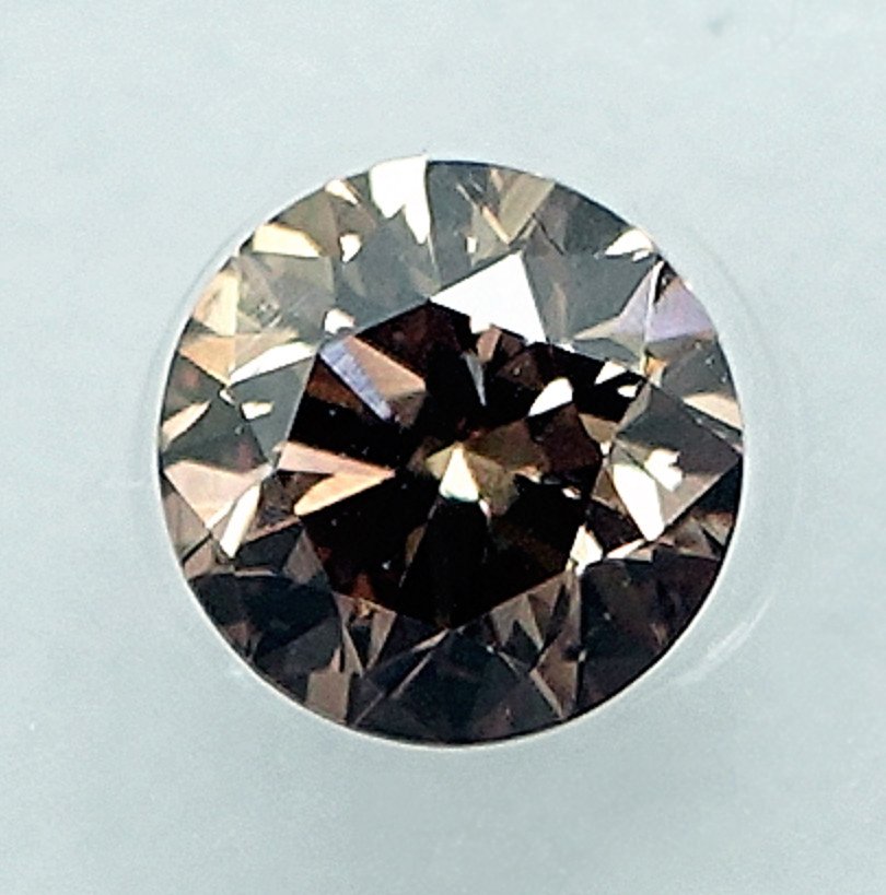 1 pcs 钻石  (天然色彩的)  - 0.39 ct - 圆形 - Fancy intense 稍帶黄色的 棕色 - SI2 微内含二级 - 国际宝石研究院（IGI） #1.0