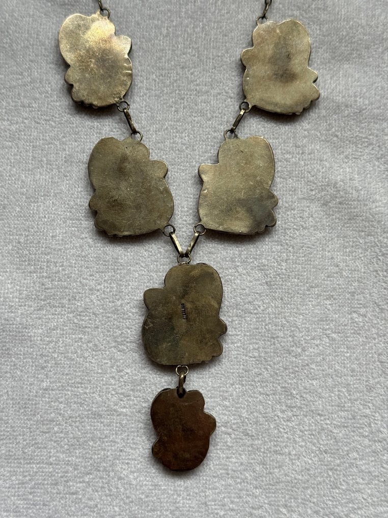 Collar with six elements with turquoise inlay - Raymond Beard - Navajo - U.S. #3.2