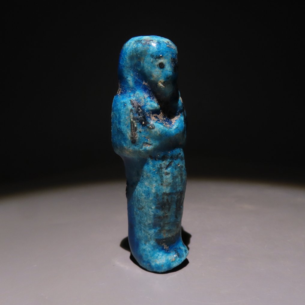 Ancient Egyptian Faience Ushebti. New Kingdom 1550-1070 BC. 8.6 cm height. #1.0