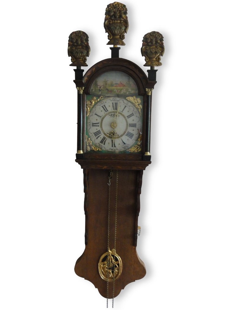 Frisian tail clock - friesland -   Wood, Brass - 1850-1900 - Composite clock #1.0