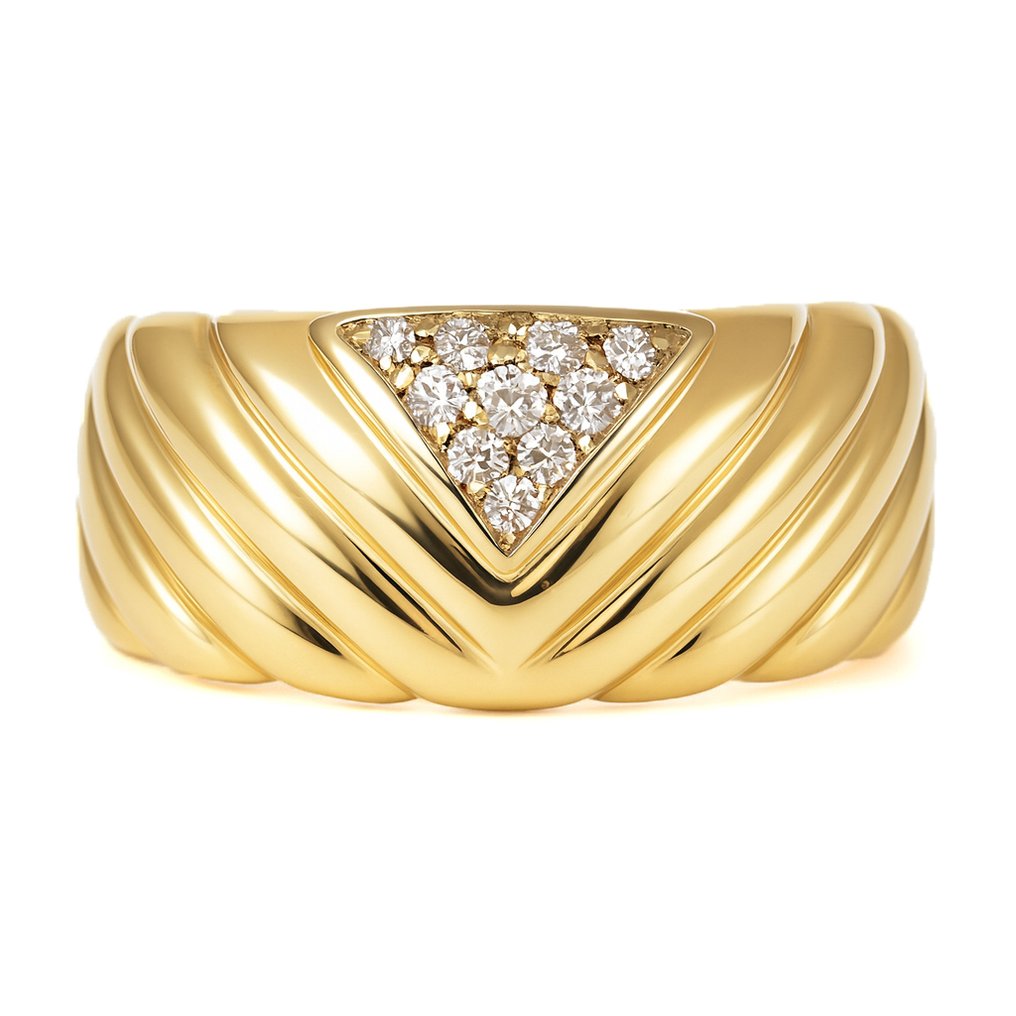 戒指 - 18 克拉 白金, 黃金 - 0.08ct. tw. 鉆石 (天然) #4.3