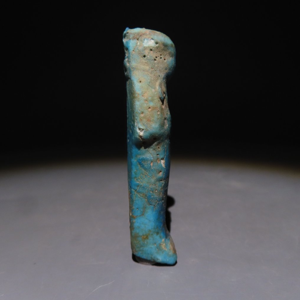 Ancient Egyptian Faience Ushebti. New Kingdom 1550-1070 BC. 6.8 cm height. #3.2