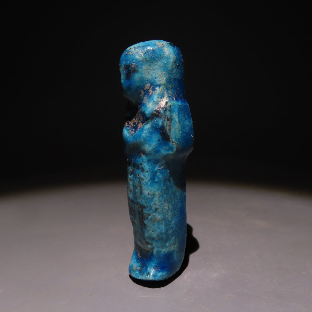 Ancient Egyptian Faience Ushebti. New Kingdom 1550-1070 BC. 8.6 cm height. #2.1