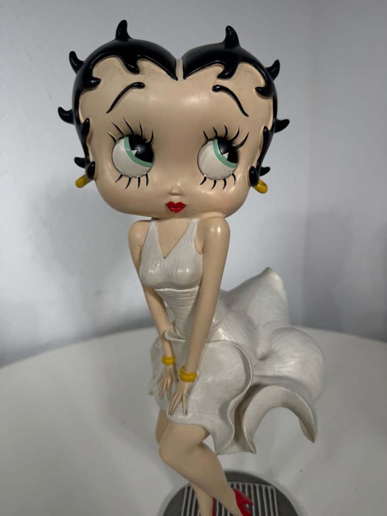 Betty Boop - Sculptură, Figure statuina da collezione in resina BETTY BOOP versione Marylin Monroe. Firmato King Fleischer - 36 cm - Plastic, Rășină #2.1