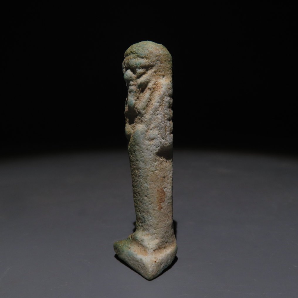 Ancient Egyptian Faience Ushebti. New Kingdom 1550-1070 BC. 5.7 cm height. #2.1