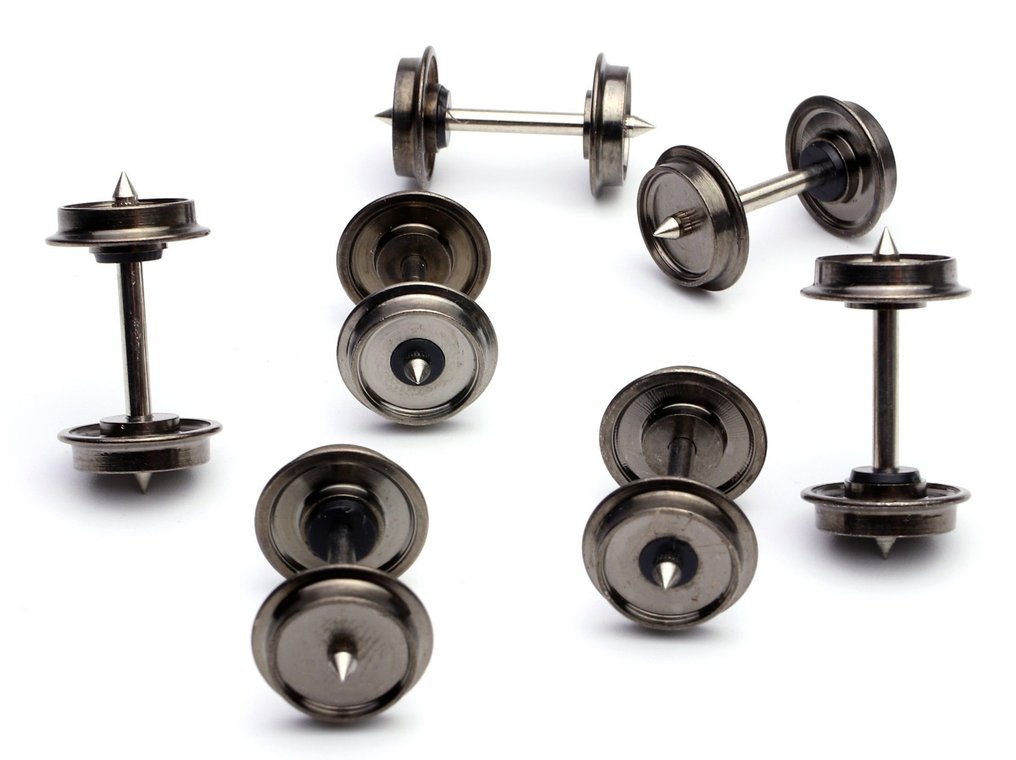 Toebehoren H0 H0 - Modelltog (50) - 50 stykker likestraum DC hjulsett · Diameter: 10,3 mm | Akse lengde: 24,2 mm · DC · I samsvar med #1.0