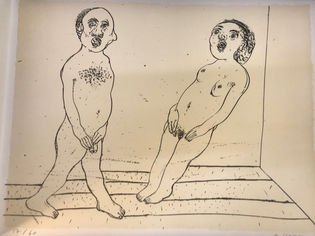 Signed; Gilbert Lascault / Abraham Hadad - Quelques secondes dans une année. [1/60 with 12 original lithographs] - 1991 #1.0