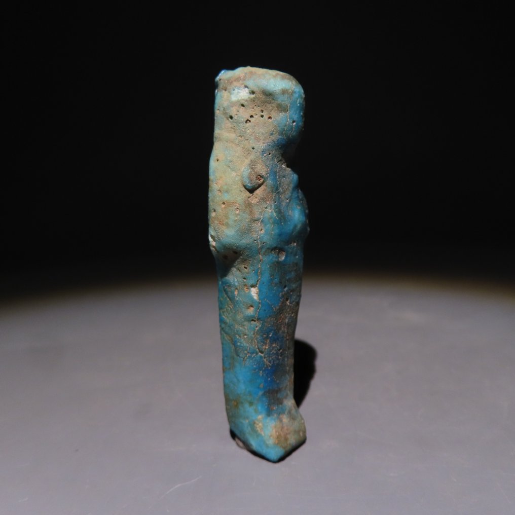 Ancient Egyptian Faience Ushebti. New Kingdom 1550-1070 BC. 6.8 cm height. #1.0