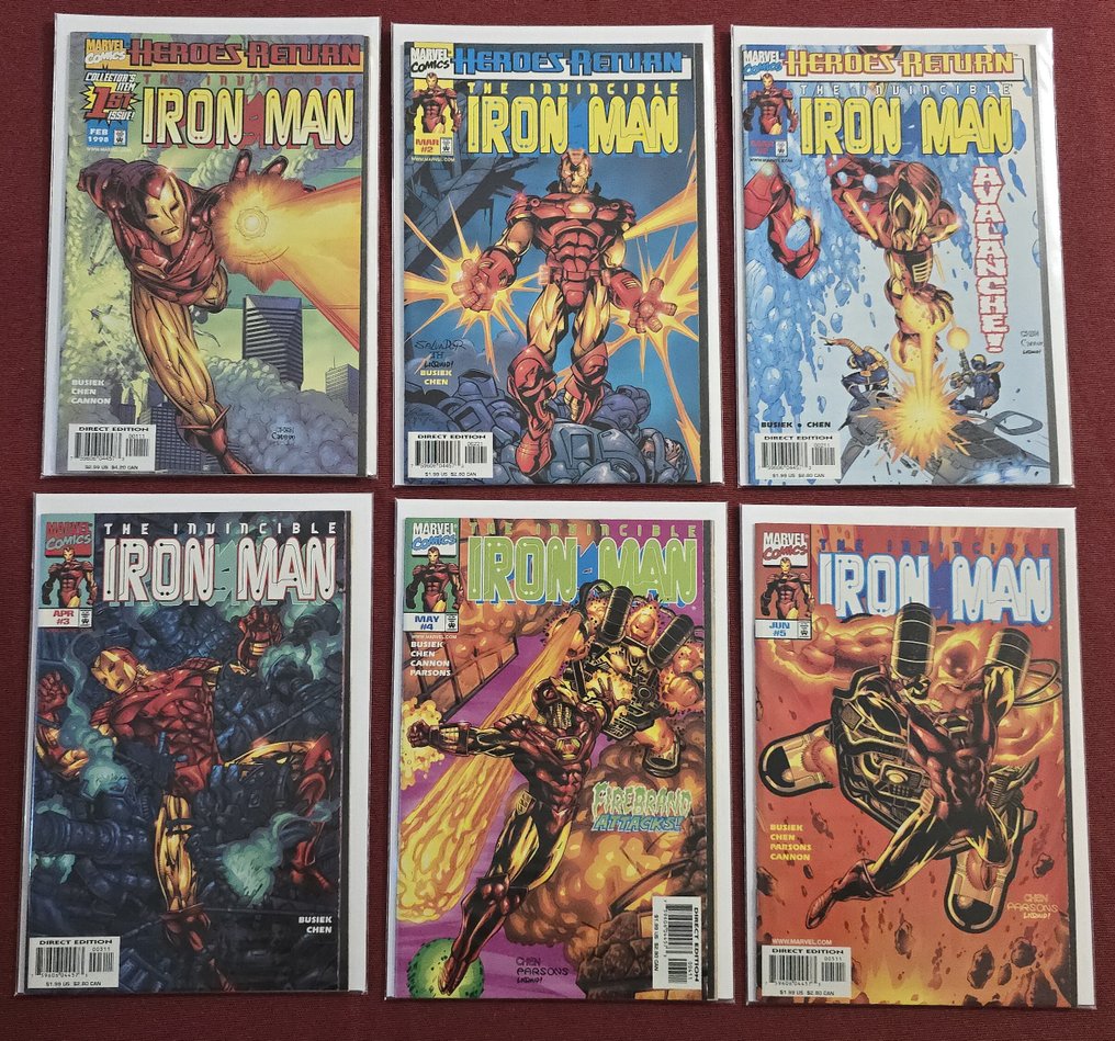 Iron Man (Vol. 3) #1/15 + #2 Salvador Larroca Variant - Heroes Return - 16 Comic - First edition - 1997/1999 #1.0