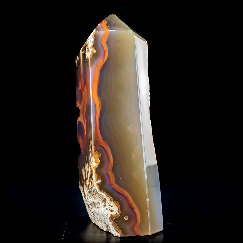 Natural agate obelisk crystal with chalcedony from Brazil Masterpiece of Nature in highest quality- 1251.18 g #4.3
