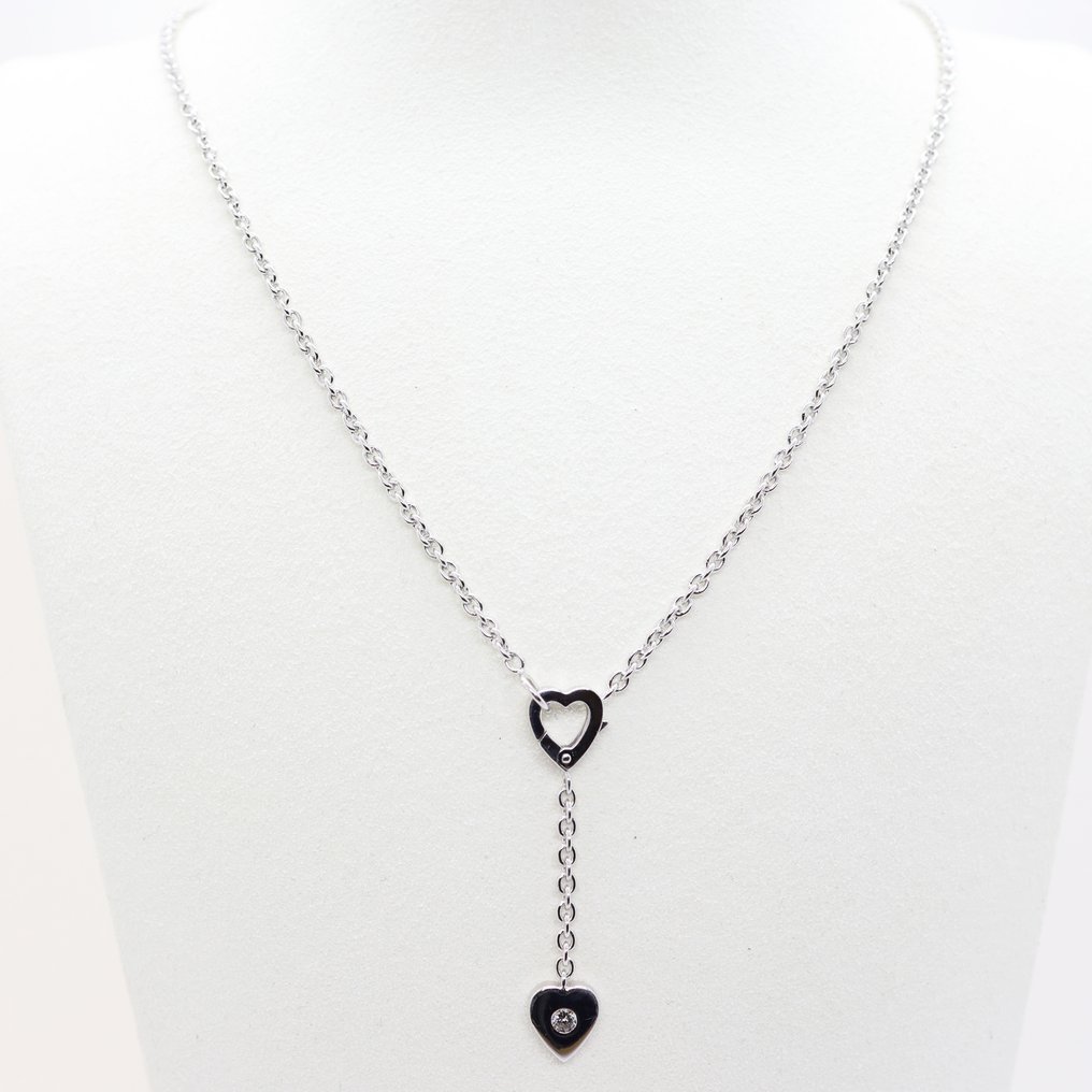 Cartier - Colar com pingente - Mon Amour Heart - 18 K Ouro branco - 1 Diamond #3.2