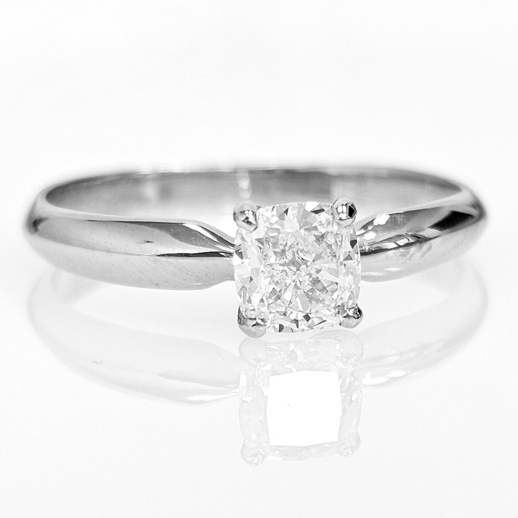 戒指 - 18 克拉 白金 -  0.70ct. tw. 鉆石 (天然) - GIA F/VS2 #1.0