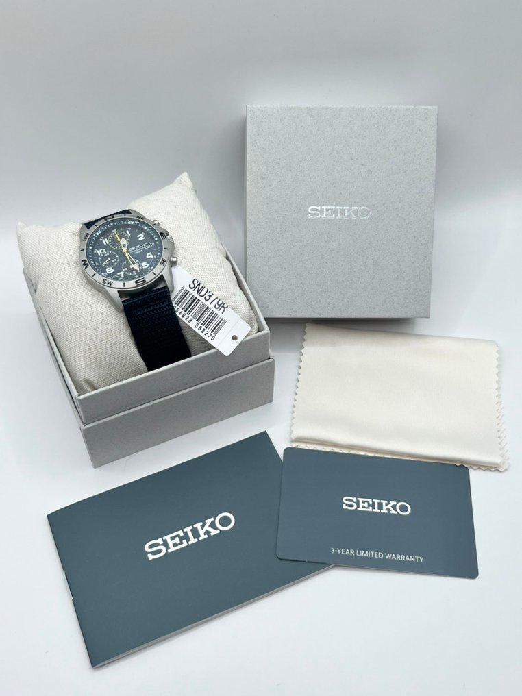 Seiko - Blue Chronograph - Ingen mindstepris - SND379P2 - Mænd - 2020+  #1.0