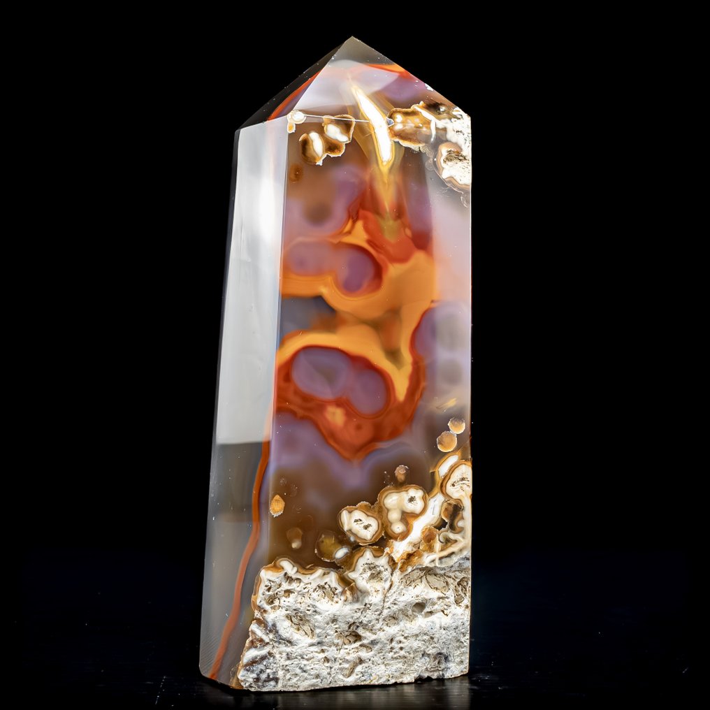 Natural agate obelisk crystal with chalcedony from Brazil Masterpiece of Nature in highest quality- 1251.18 g #1.0