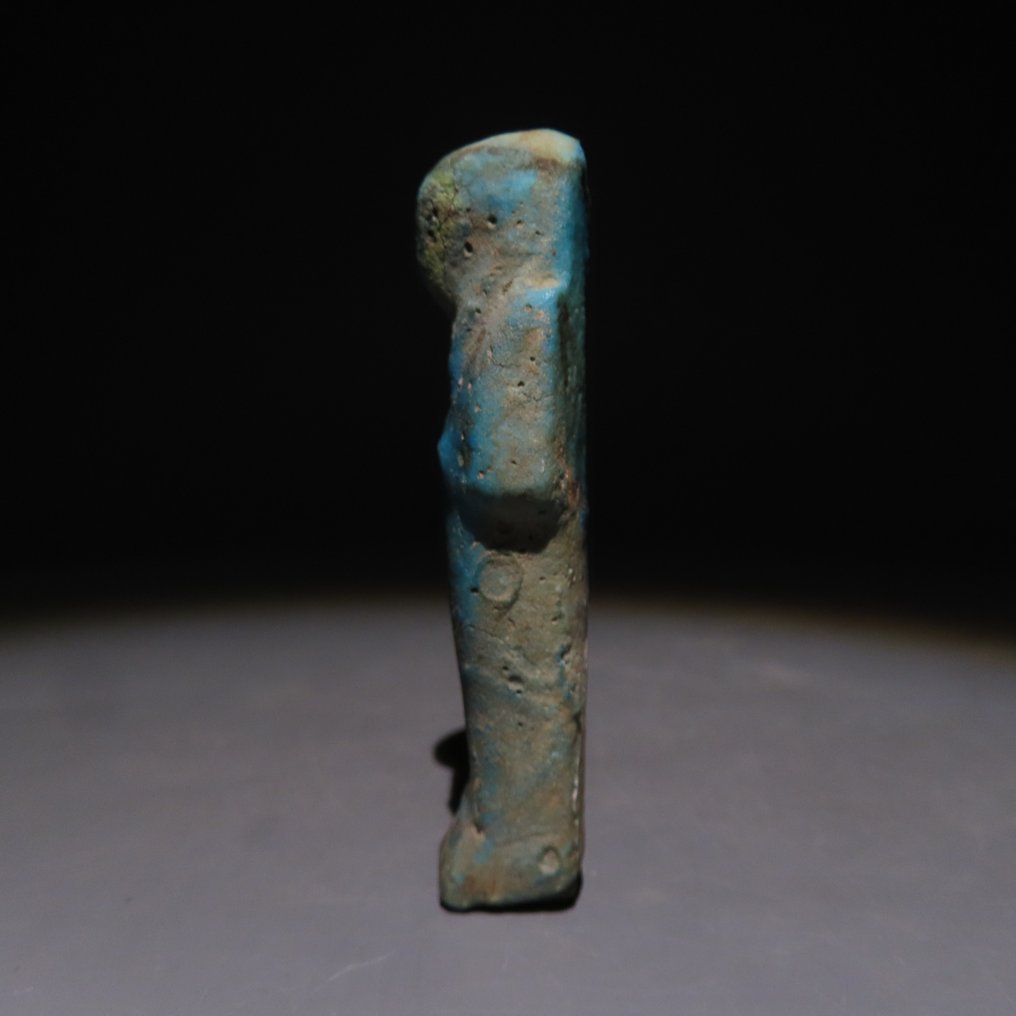 Ancient Egyptian Faience Ushebti. New Kingdom 1550-1070 BC. 6.8 cm height. #4.3