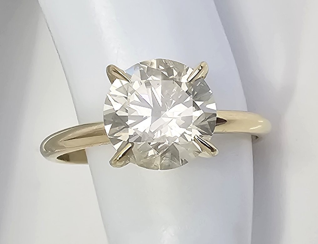 Ei pohjahintaa - Sormus - 14 kt. Keltakulta -  2.09ct. tw. Timantti (Luonnollinen) - Timantti #1.0