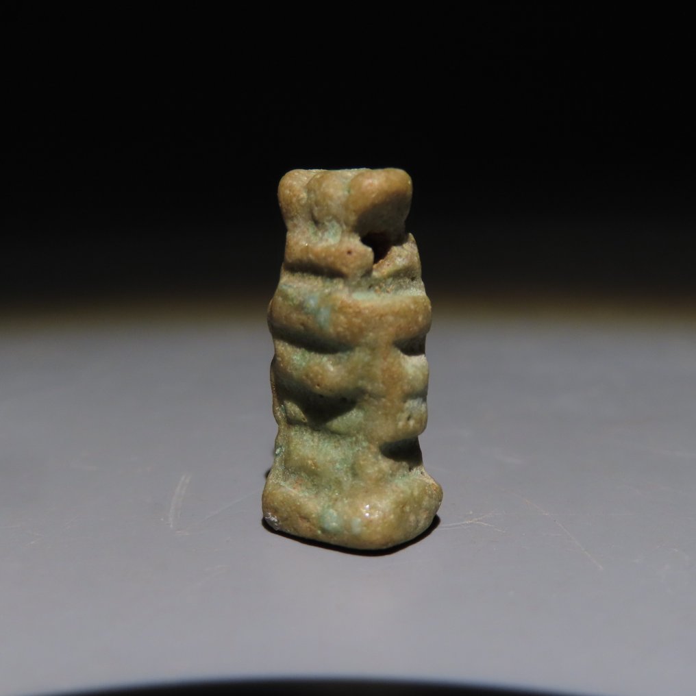 Αρχαία Αιγυπτιακή Faience Βεσ Αμυλέτ. Τελευταία Περίοδος, 664 - 332 π.Χ. ύψους 2 εκ. #2.1