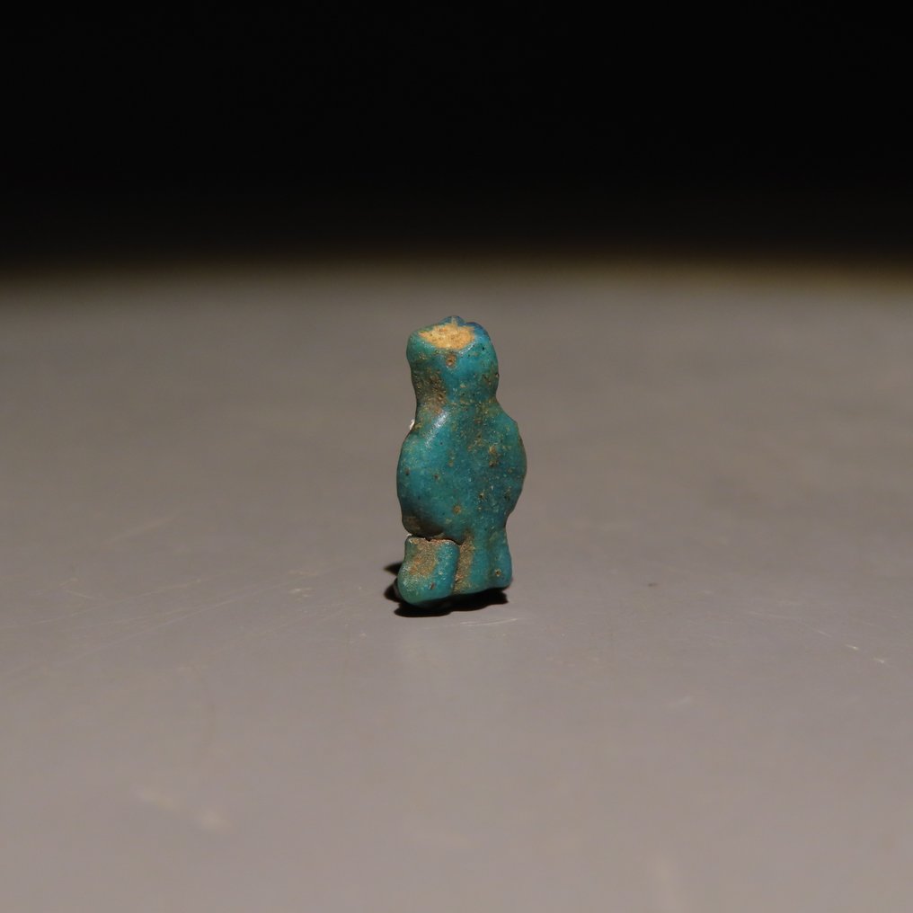 Ancient Egyptian Faience Amulet. Late Period, 664 - 332 BC. 1.2 cm height. (No Reserve Price) #1.0
