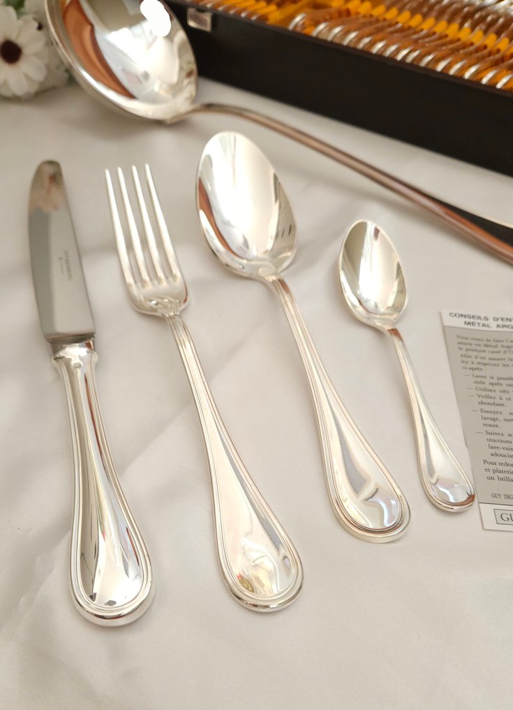 Guy Degrenne - 餐具套装 (51) - 威尼斯 - 银色金属 #3.2