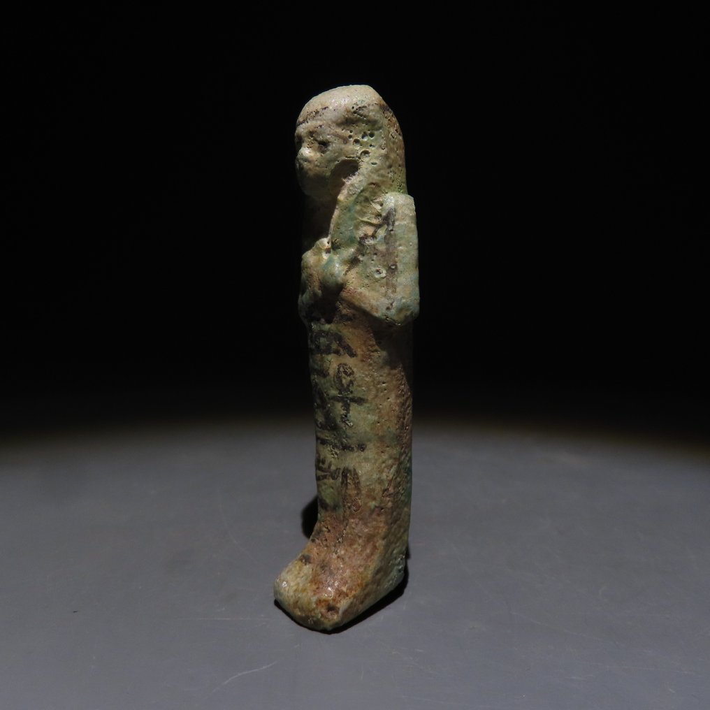 Αρχαία Αιγυπτιακή Faience Ushebti. Νέα Βασιλεία 1550-1070 π.Χ. Ύψος 6,3 εκ. #2.1