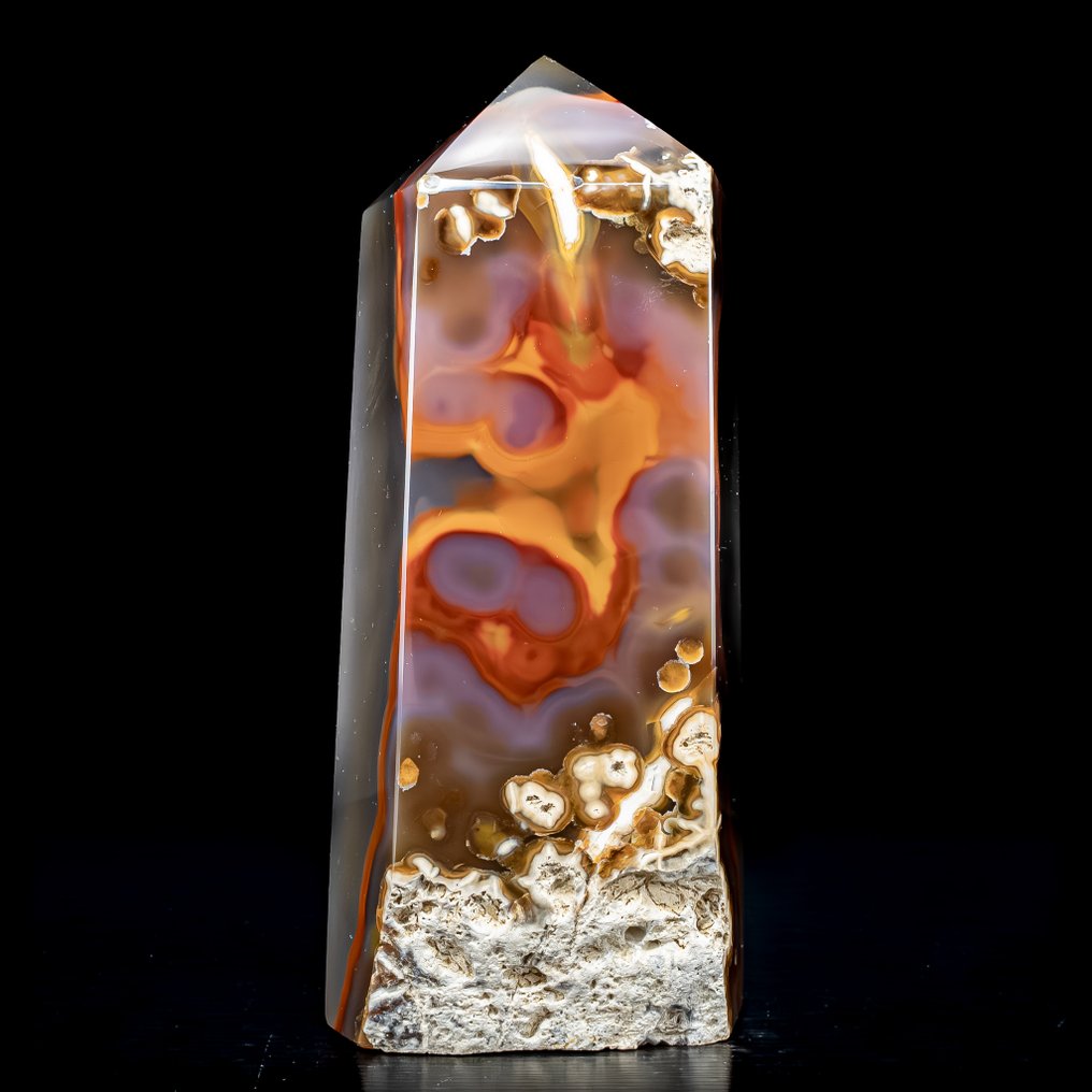 Natural agate obelisk crystal with chalcedony from Brazil Masterpiece of Nature in highest quality- 1251.18 g #1.0