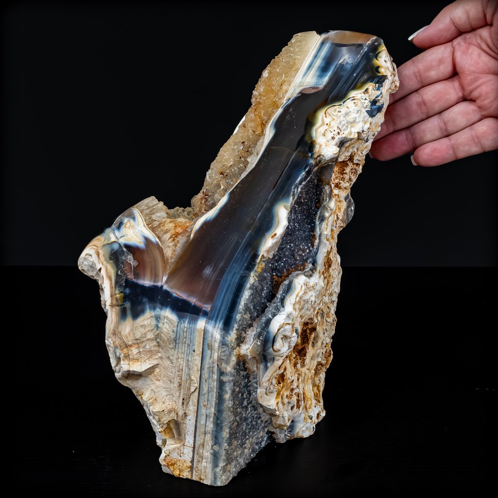 Εκπληκτική Achat-Druse, εξαιρετικά σπάνια AAA+ Φυσικό έργο τέχνης της Γης, από τη Βραζιλία.- 4639.38 g #1.0