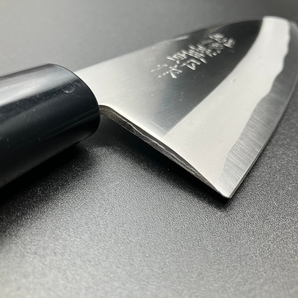 越後玉三郎(Echigo Tamasaburo) Handcrafted by master artisans - 厨刀 - 出刃包丁(Deba knife) - 免费送货 - 不锈钢, 木 - 日本 #2.1