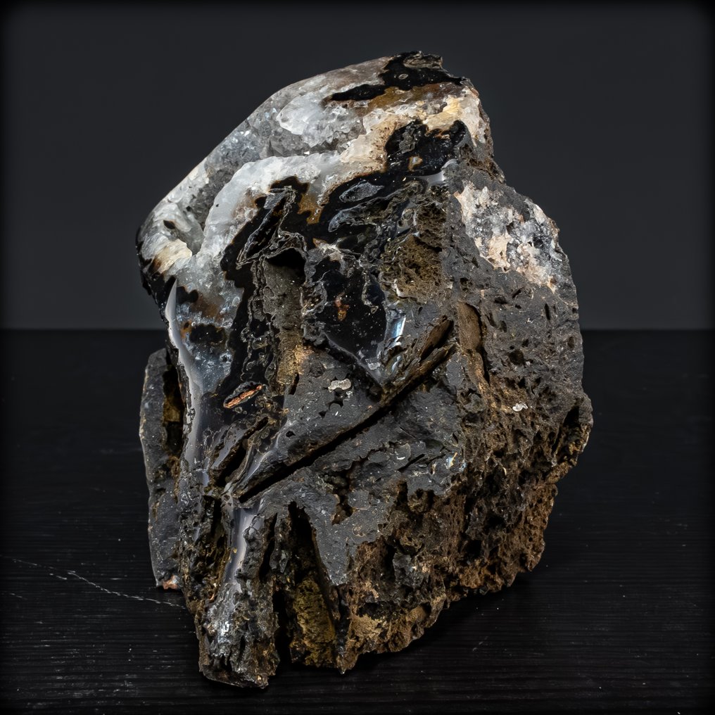 独特的黑玛瑙簇 大自然的宝石,来自巴西- 898.37 g #3.2