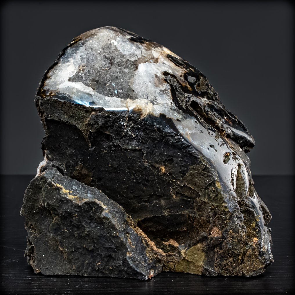 独特的黑玛瑙簇 大自然的宝石,来自巴西- 898.37 g #4.3