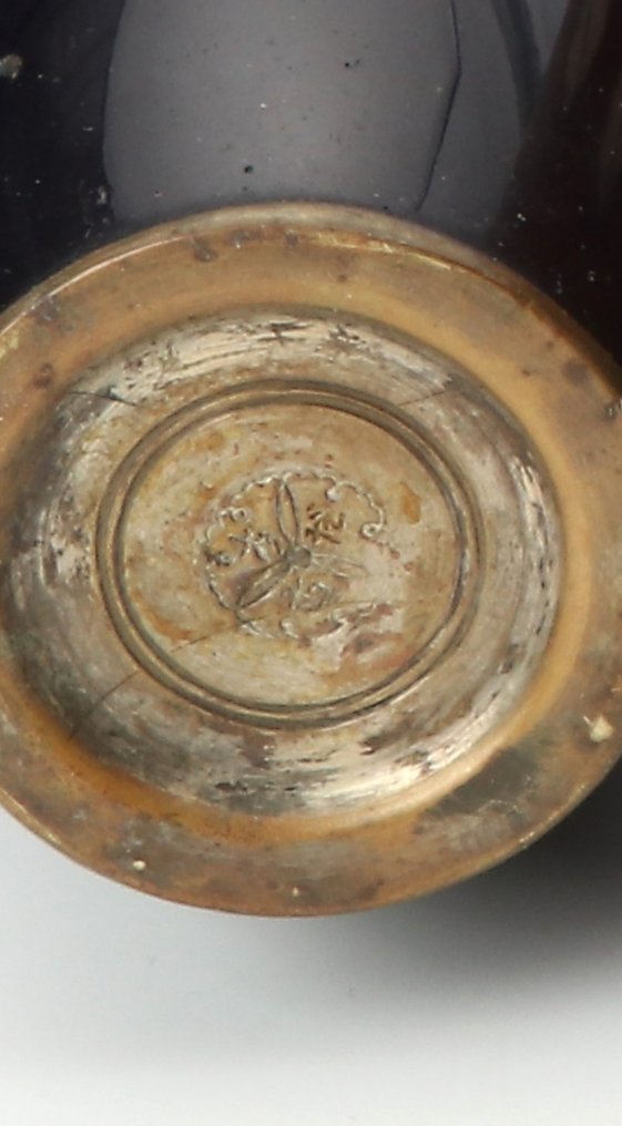 花瓶 - 瑪瑙, 銅, 銀 - Adachi - 日本 - 明治時期（1868-1912） - Argento, Adachi Kinjiro #2.1