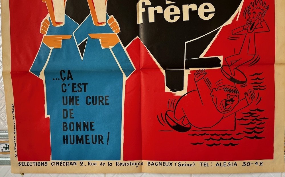 Laurel & Hardy - Our relations (1936 RR1950s) - Original French poster cinema re-release 120x80 cm - Nice artwork in lithography #3.2