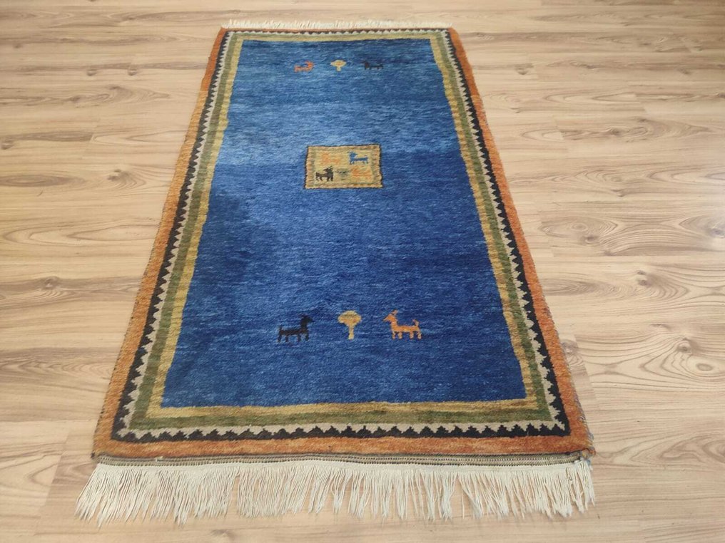 Gabbeh - 小地毯 - 1.6 m - 0.9 m - 动物很好 #1.0