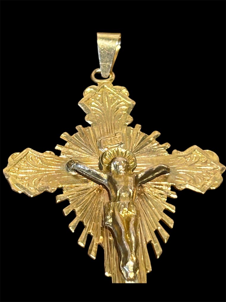 Pendentif en forme de croix - 18 carats Or jaune #2.1