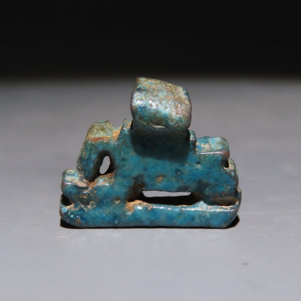 Starożytny Egipt Fajans Amulet. Późny okres, 664 - 332 p.n.e. Długość 2,3 cm. #1.0