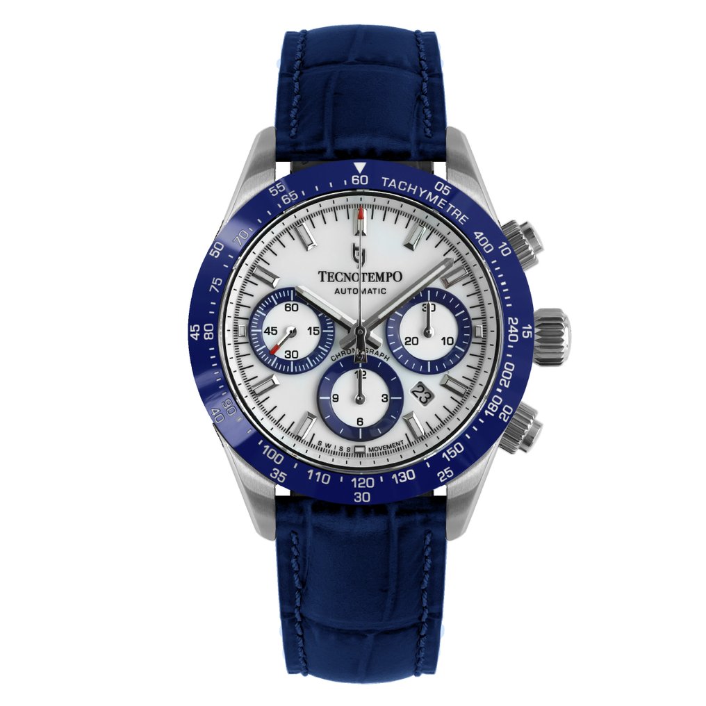 Tecnotempo - - Designed and Assembled in Italy - Swiss Movt - Limited Edition - - Chrono Round - TT.200RO.PBLW - Herre - 2020+ #1.0
