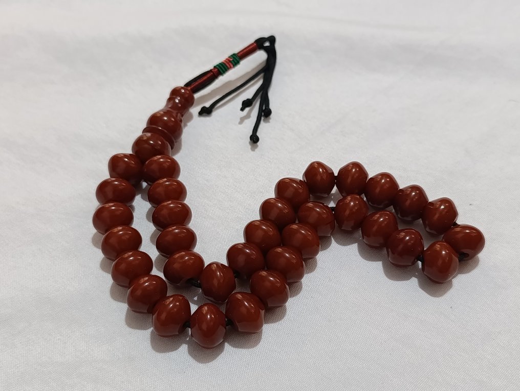  Ροζάριο - Κεχριμπάρι - 1980-1990 - Σπάνια Κομποσκοίνια Προσευχής  #4.3