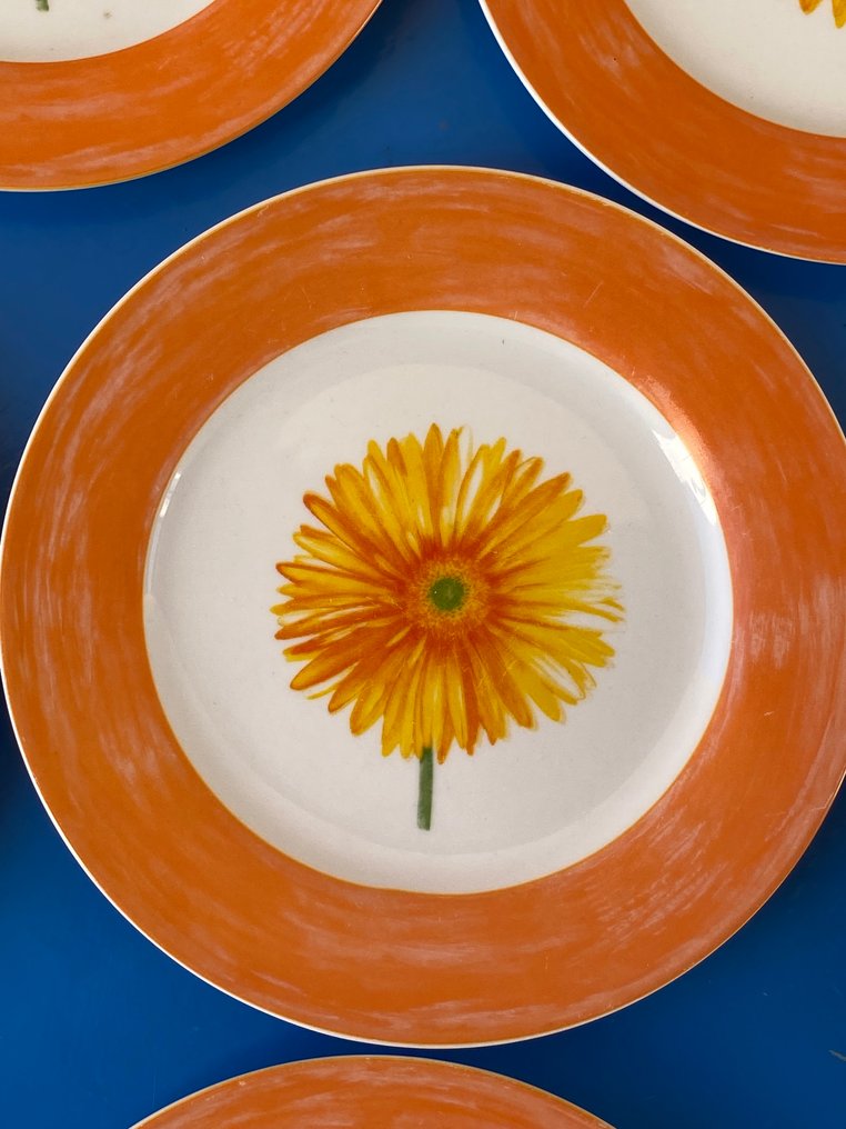 Porcelain de Limoges - Chriss G. collection - Σετ δείπνου για 6 άτομα (6) - Πορσελάνη - Λουλούδια - calendula #3.2
