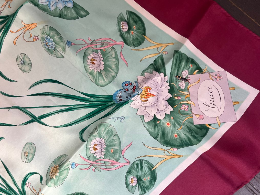 Gucci - 印图开司米围巾 #3.2