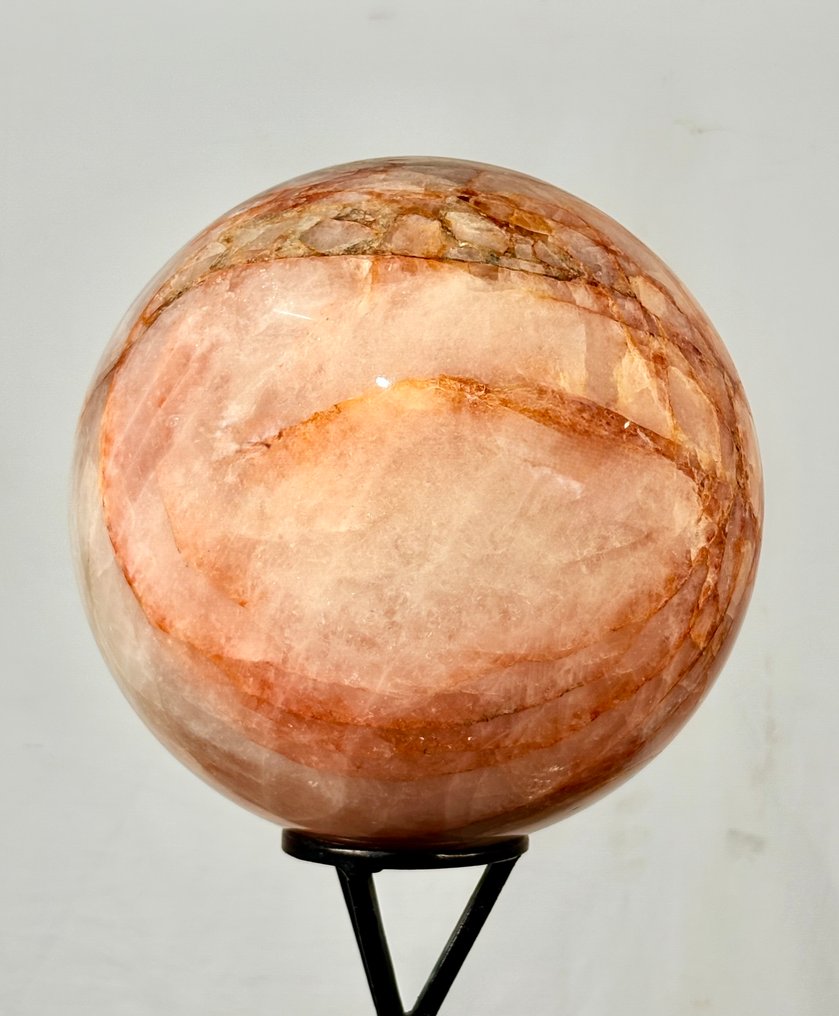 Red Fire Quartz Azeztulite Crystal Healing Stone Sphere - Height: 24.5 cm - Width: 24.5 cm- 20 kg - (1) #4.3