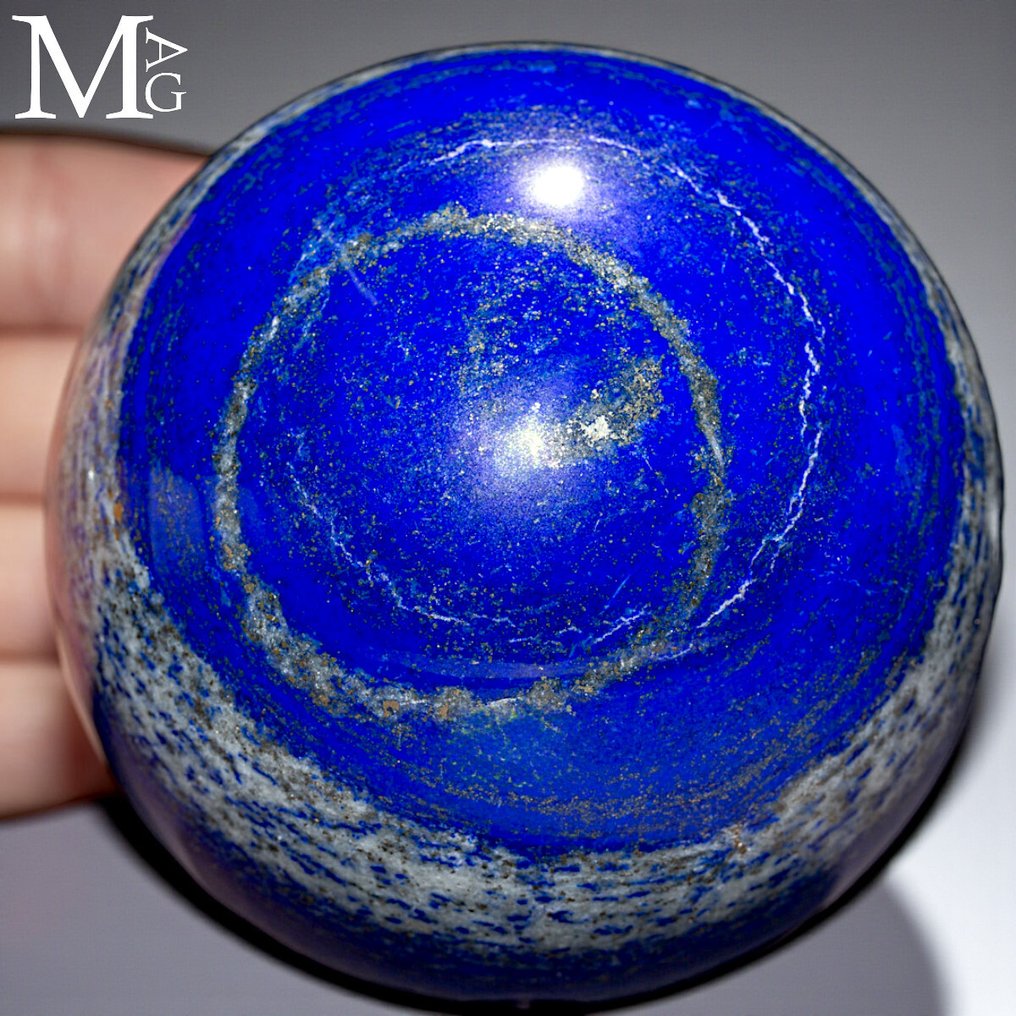 Premium kvalitet udvalg - Sphere Collection Lapis Lazuli Sphere – Første Udvælgelse - Højde: 86.5 mm - Bredde: 86.5 mm- 1061 g #1.0