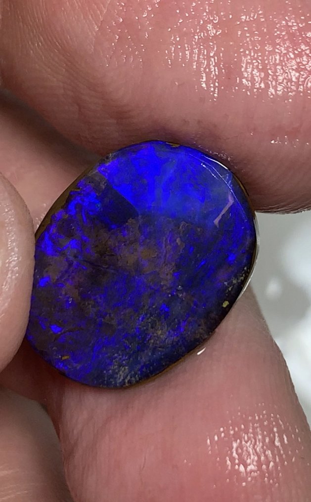 Boulder Opal Pre Rubbed Stone- 7 g - (1) #1.0