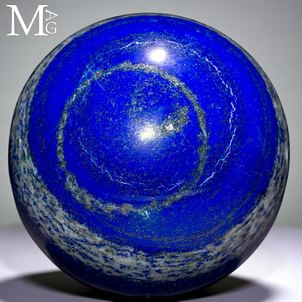 Premium kvalitet udvalg - Sphere Collection Lapis Lazuli Sphere – Første Udvælgelse - Højde: 86.5 mm - Bredde: 86.5 mm- 1061 g #1.0