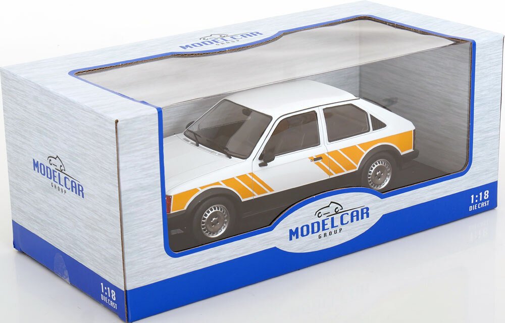 mcg 1:18 - Modell autó - Opel Kadett D SR - 1983 - Wit / Geel #1.0