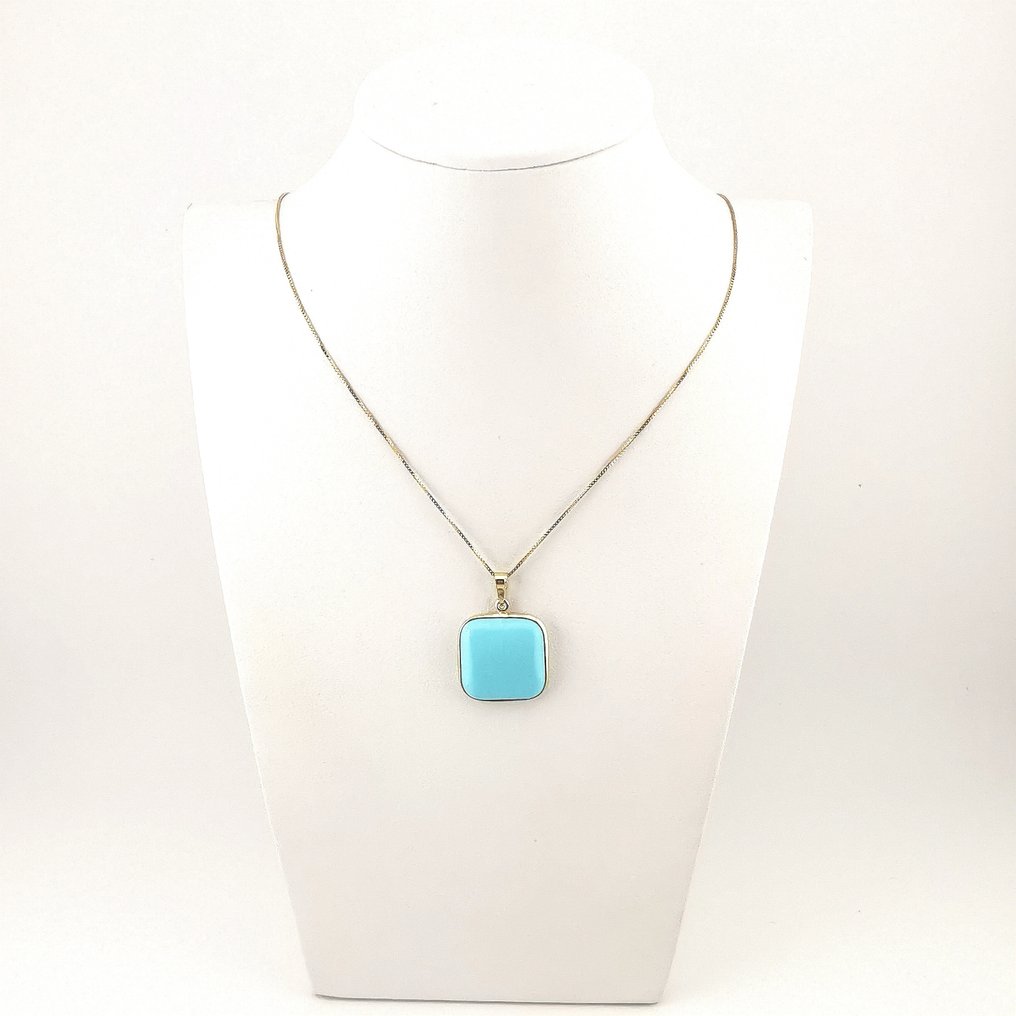 Turchese - Argento 925 - Ciondolo - artigianato italiano #2.1