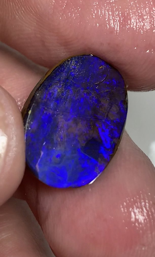 Boulder Opal Pre Rubbed Stone- 7 g - (1) #1.0